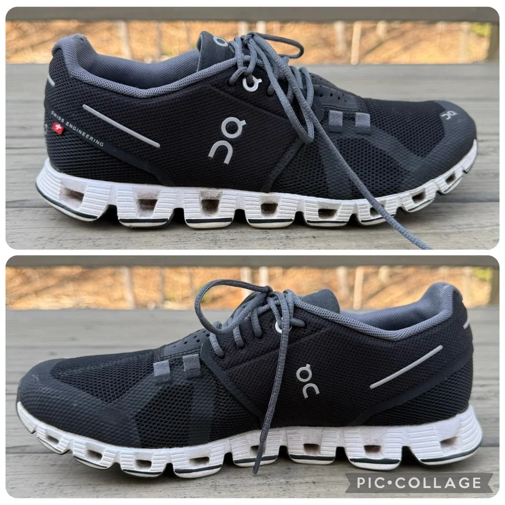ON Running Cloud 6 Running Shoes in Black and White size 8.5 - Picture 10 of 16
